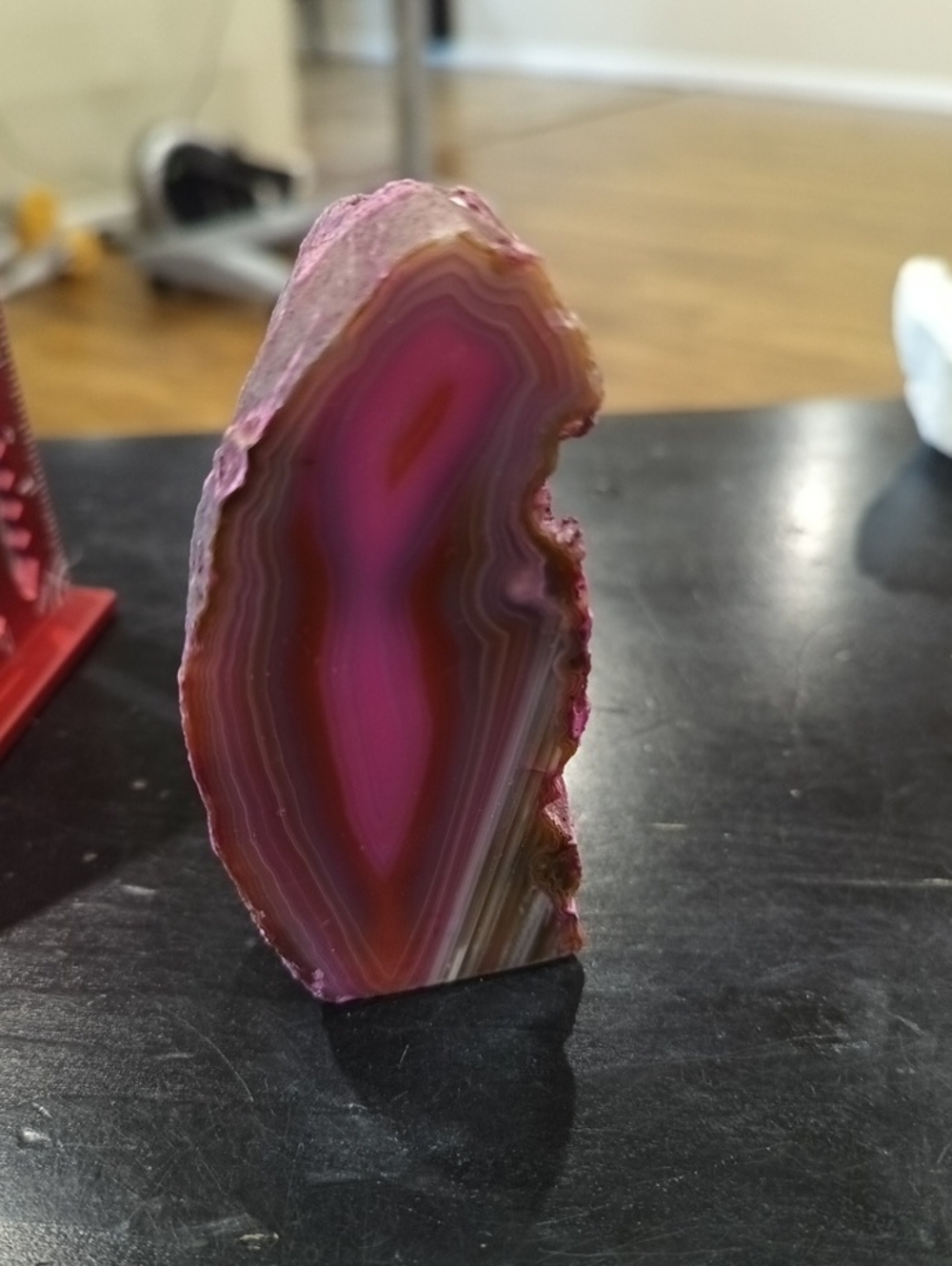 Pink Agate With Flat Base